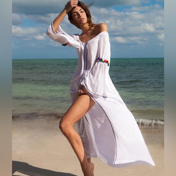 PITUSA
Off The Shoulder Gypsy Dress In White One Size - Picture 1 of 14